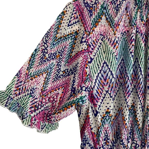 Sailor Abstract Modest Maxi Tiered Dress - Picture 4 of 9